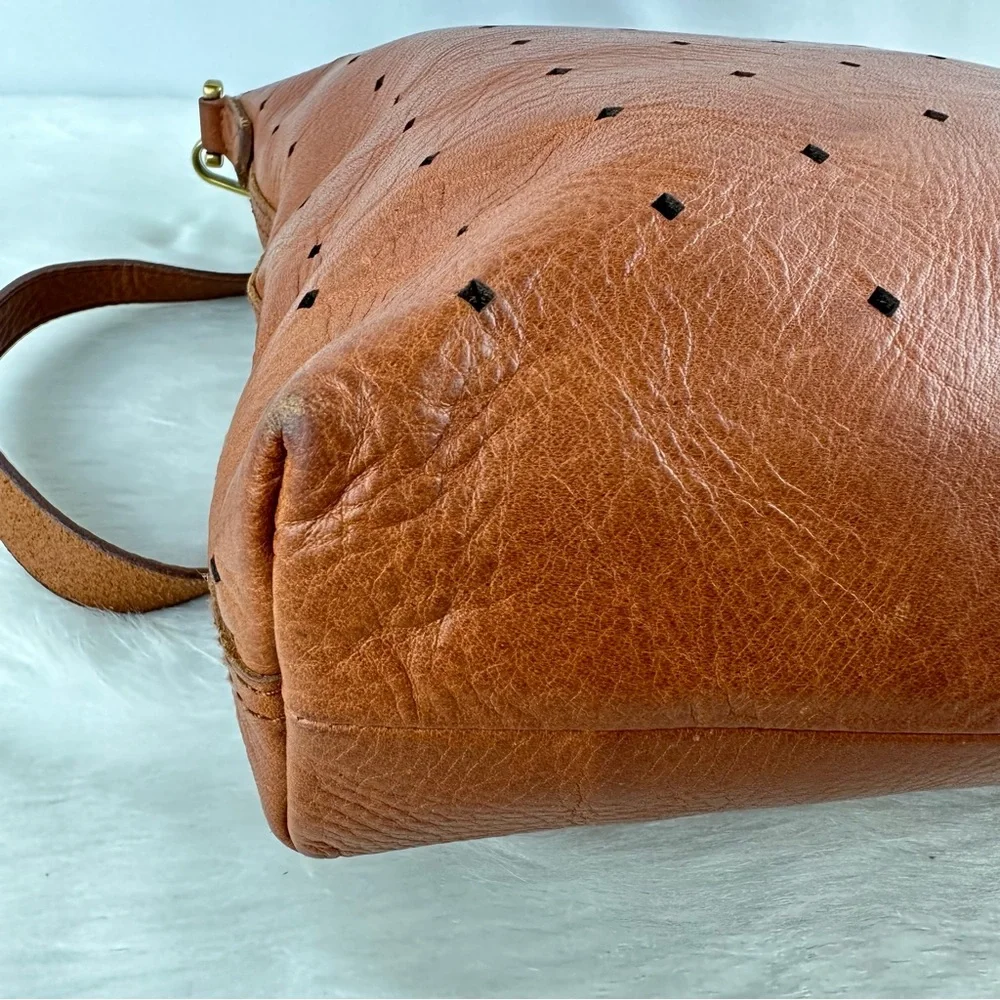 Madewell Brown Perforated Crossbody Bag - Picture 7 of 16